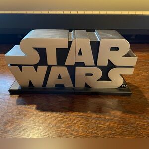 NEW, Limited Edition, Star Wars Collectible Silver and Black Bookends